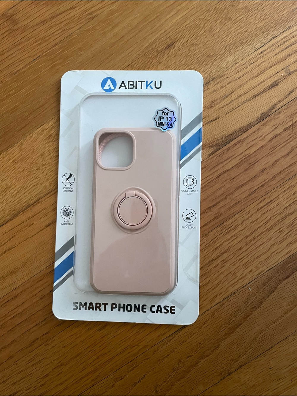Pink Phone Case with Ring for iPhone 13 Mini